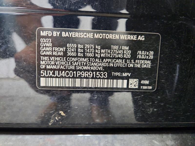 62809165 :رقم المزاد ، 5UXJU4C01P9R91533 vin ، 2023 Bmw X5 مزاد بيع