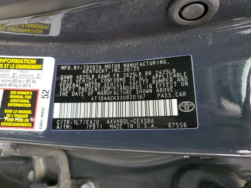 Продажа на аукционе авто 2025 Toyota Camry, vin: 4T1DAACKXSU620167, номер лота: 58891966