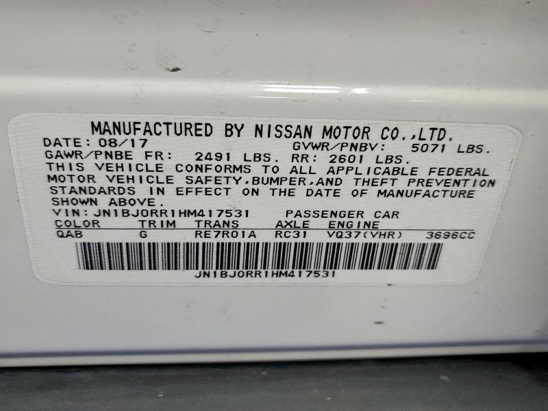 2017 Infiniti Qx50 მანქანა იყიდება აუქციონზე, vin: JN1BJ0RR1HM417531, აუქციონის ნომერი: 55779926