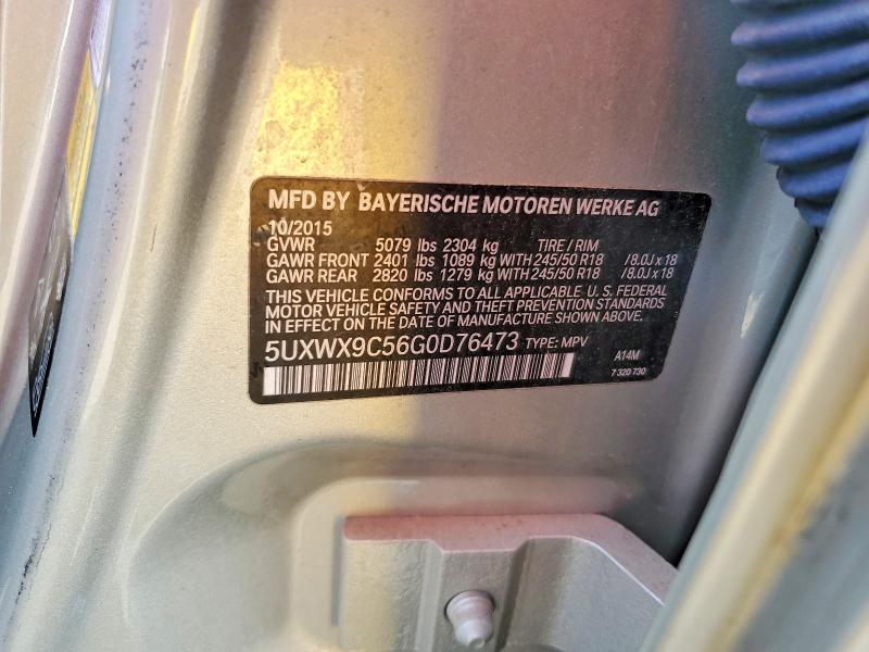 Продажа на аукционе авто 2016 Bmw X3, vin: 5UXWX9C56G0D76473, номер лота: 57160086