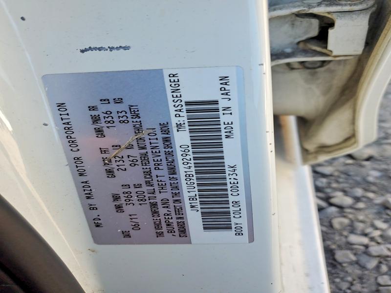 Продажа на аукционе авто 2011 Mazda 3, vin: JM1BL1UG9B1492960, номер лота: 55831346