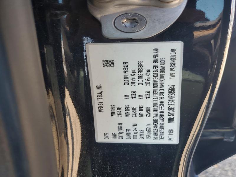Продажа на аукционе авто 2022 Tesla Model 3, vin: 5YJ3E1EB4NF285647, номер лота: 54007056