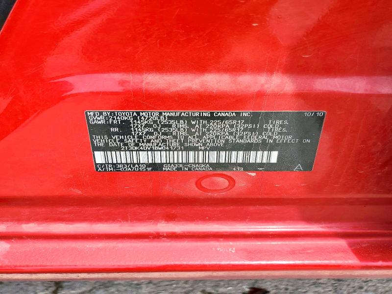 Продажа на аукционе авто 2011 Toyota Rav4, vin: 2T3DK4DV1BW041731, номер лота: 57902936