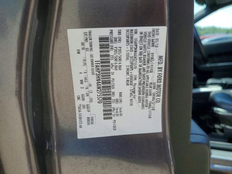 Aukcja sprzedaży 2010 Ford Focus, vin: 1FAHP3HN4AW275570, numer aukcji: 58145066