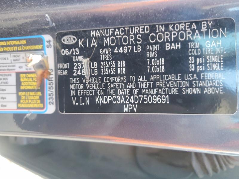 Aukcja sprzedaży 2013 Kia Sportage, vin: KNDPC3A24D7509691, numer aukcji: 58457366