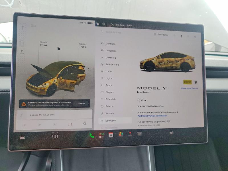 Aukcja sprzedaży 2026 Tesla Model Y, vin: 7SAYGDED6TF624590, numer aukcji: 58252866