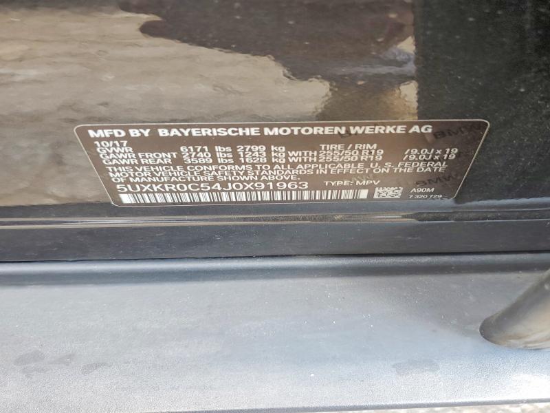 57084236 :رقم المزاد ، 5UXKR0C54J0X91963 vin ، 2018 Bmw X5 مزاد بيع