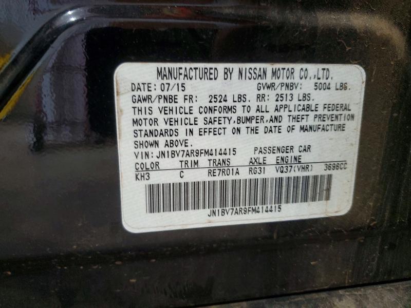 56618246 :رقم المزاد ، JN1BV7AR9FM414415 vin ، 2015 Infiniti Q50 مزاد بيع