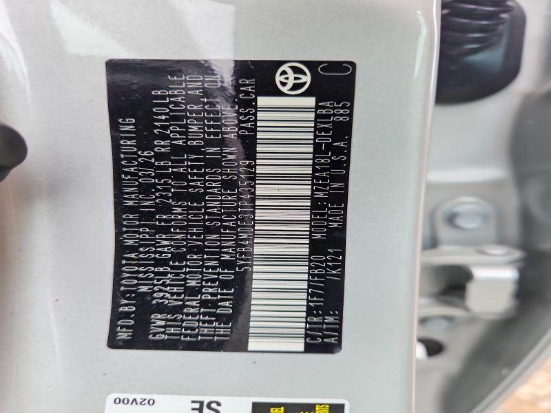 Aukcja sprzedaży 2026 Toyota Corolla, vin: 5YFB4MDE3TP435129, numer aukcji: 55842566