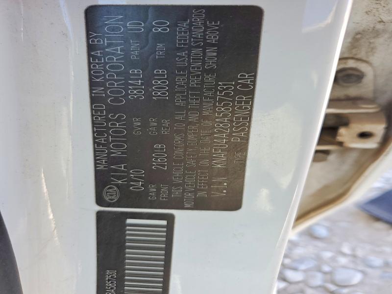 Продажа на аукционе авто 2010 Kia Forte, vin: KNAFU4A28A5857531, номер лота: 57680136