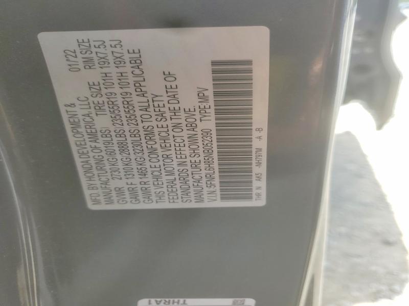 Продаж на аукціоні авто 2022 Honda Odyssey, vin: 5FNRL6H85NB052390, номер лоту: 58323296