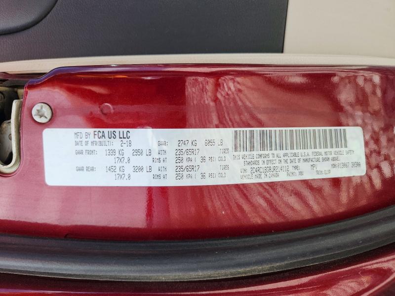 Продаж на аукціоні авто 2018 Chrysler Pacifica, vin: 2C4RC1BG8JR214112, номер лоту: 54848526