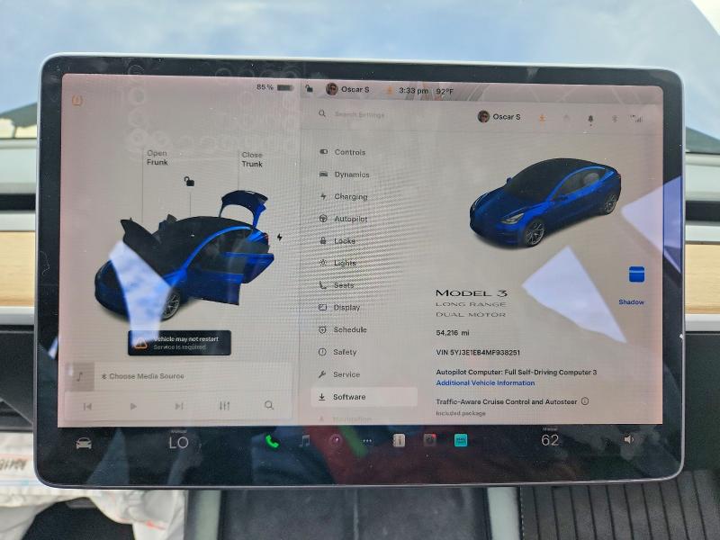 Продаж на аукціоні авто 2021 Tesla Model 3, vin: 5YJ3E1EB4MF938251, номер лоту: 58470986