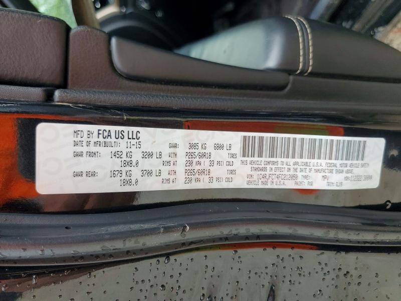2015 Jeep Grand Cherokee მანქანა იყიდება აუქციონზე, vin: 1C4RJFCT4FC212050, აუქციონის ნომერი: 56966786