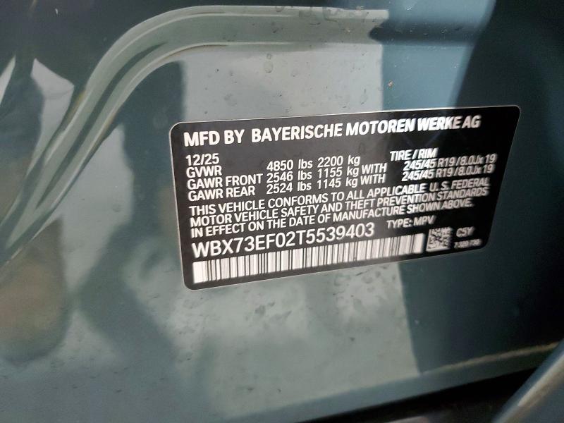 Продажа на аукционе авто 2026 Bmw X1, vin: WBX73EF02T5539403, номер лота: 57443216