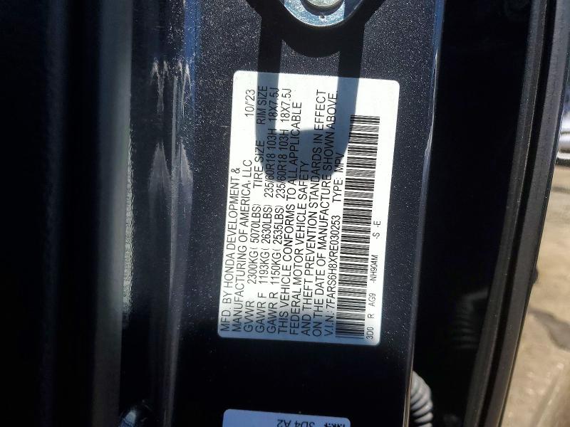 55398996 :رقم المزاد ، 7FARS6H8XRE030253 vin ، 2024 Honda Cr-v مزاد بيع