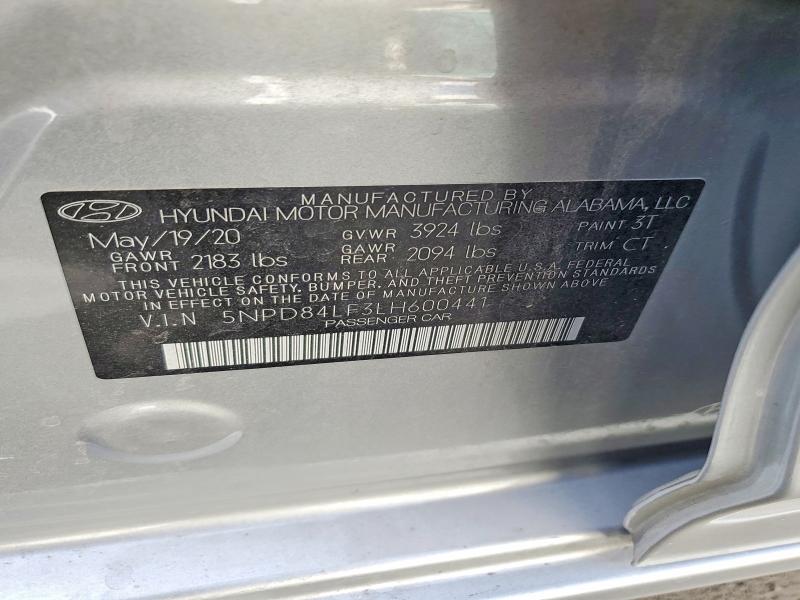 Продаж на аукціоні авто 2020 Hyundai Elantra, vin: 5NPD84LF3LH600441, номер лоту: 56097906