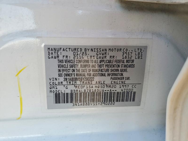 57354016 :رقم المزاد ، 3N1AB8BV5SY290222 vin ، 2025 Nissan Sentra مزاد بيع
