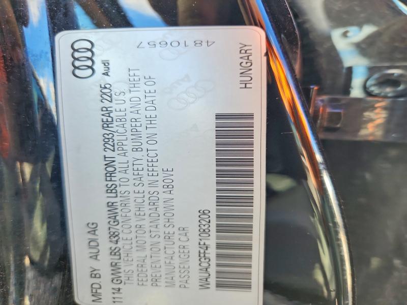 57160196 :رقم المزاد ، WAUACGFF4F1083206 vin ، 2015 Audi A3 مزاد بيع