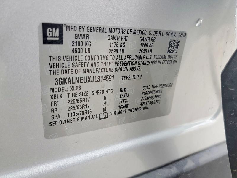Продаж на аукціоні авто 2018 Gmc Terrain, vin: 3GKALNEUXJL314591, номер лоту: 55918396