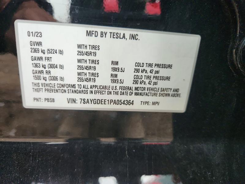 58335856 :رقم المزاد ، 7SAYGDEE1PA054364 vin ، 2023 Tesla Model Y مزاد بيع