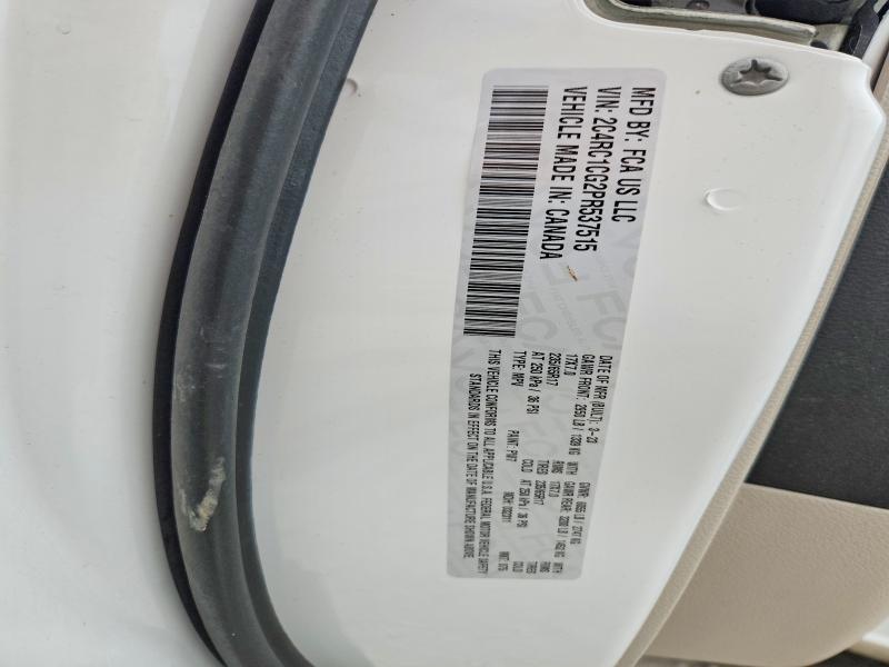 56299406 :رقم المزاد ، 2C4RC1CG2PR537515 vin ، 2023 Chrysler Voyager مزاد بيع