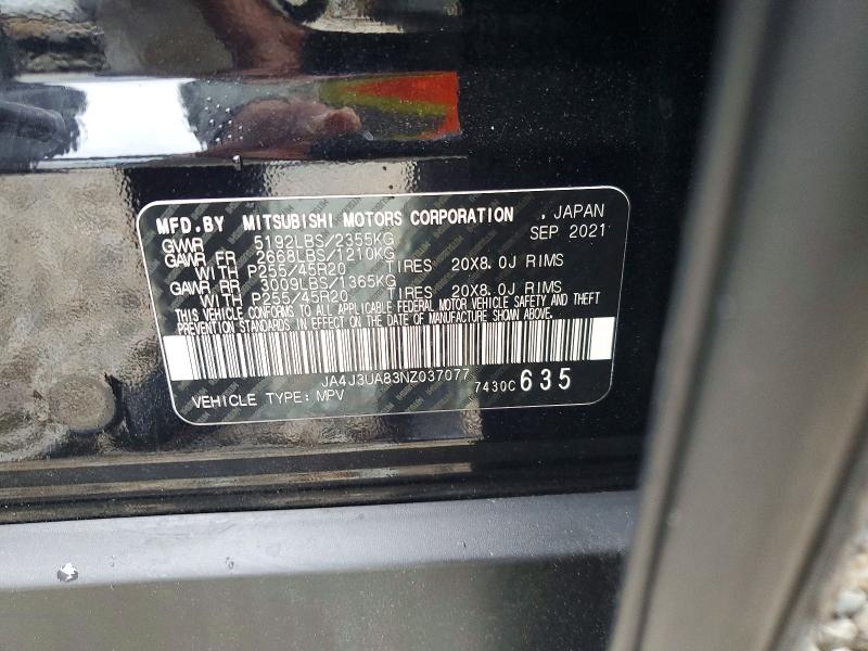 Aukcja sprzedaży 2022 Mitsubishi Outlander, vin: JA4J3UA83NZ037077, numer aukcji: 57002306