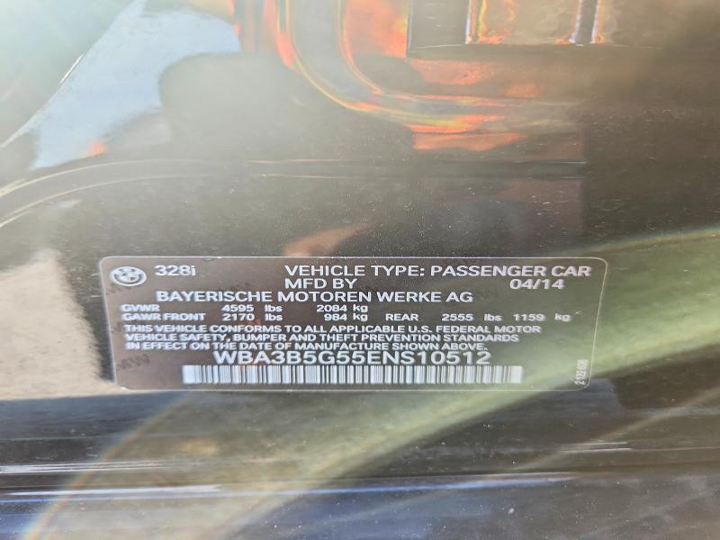55960366 :رقم المزاد ، WBA3B5G55ENS10512 vin ، 2014 Bmw 328 مزاد بيع