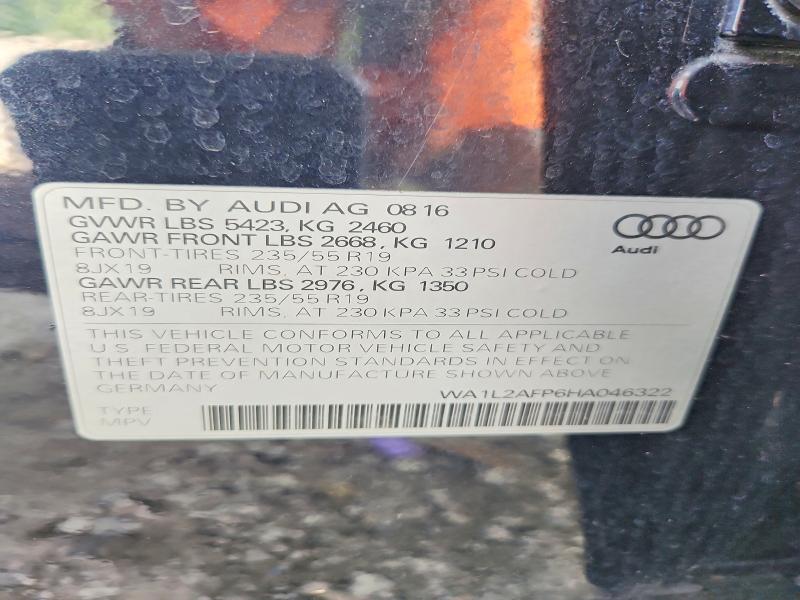 Продажа на аукционе авто 2017 Audi Q5, vin: WA1L2AFP6HA046322, номер лота: 56095916