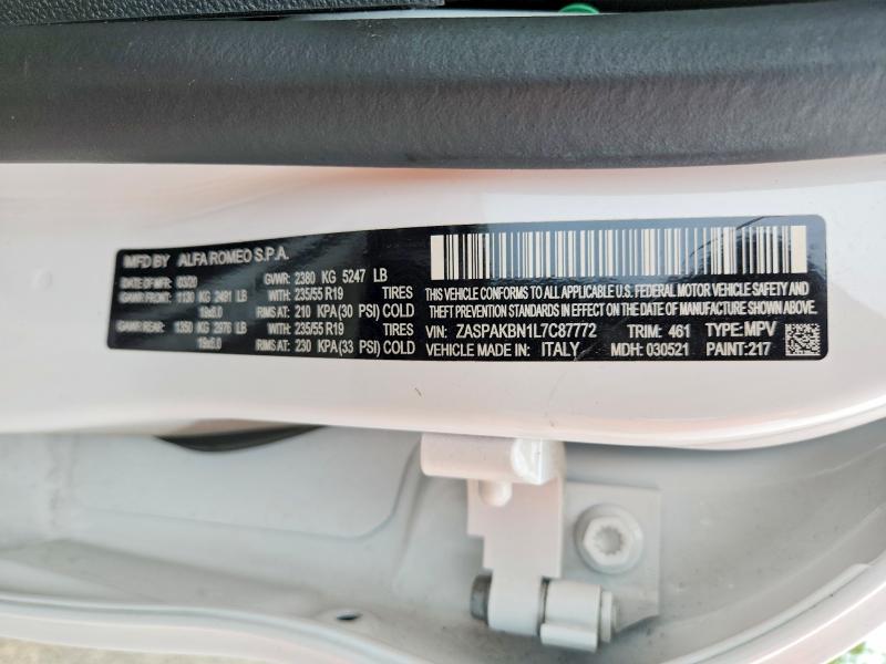 Продажа на аукционе авто 2020 Alfa Romeo Stelvio, vin: ZASPAKBN1L7C87772, номер лота: 57879526