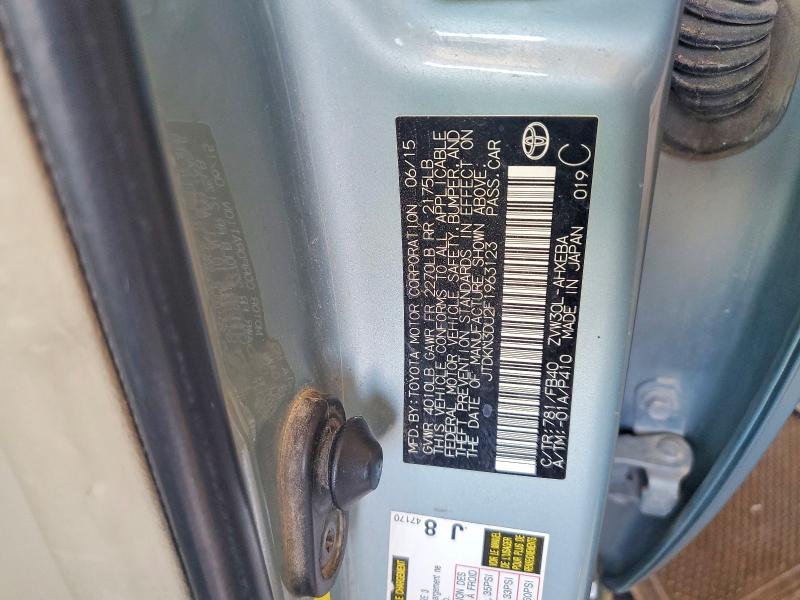 Продаж на аукціоні авто 2015 Toyota Prius, vin: JTDKN3DU2F1963123, номер лоту: 57562776