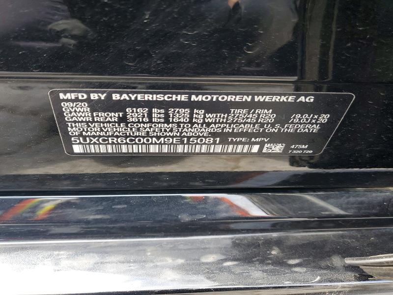 Aukcja sprzedaży 2021 Bmw X5, vin: 5UXCR6C00M9E15081, numer aukcji: 57331346