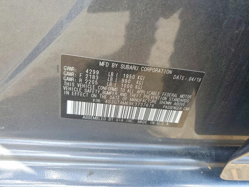 Aukcja sprzedaży 2019 Subaru Impreza, vin: 4S3GTAM69K3737676, numer aukcji: 58766976