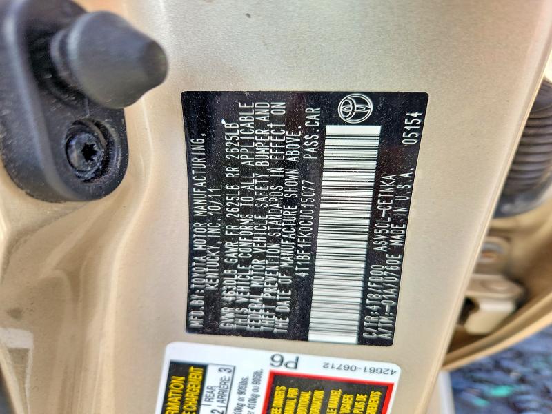 56232126 :رقم المزاد ، 4T1BF1FK0CU015077 vin ، 2012 Toyota Camry مزاد بيع