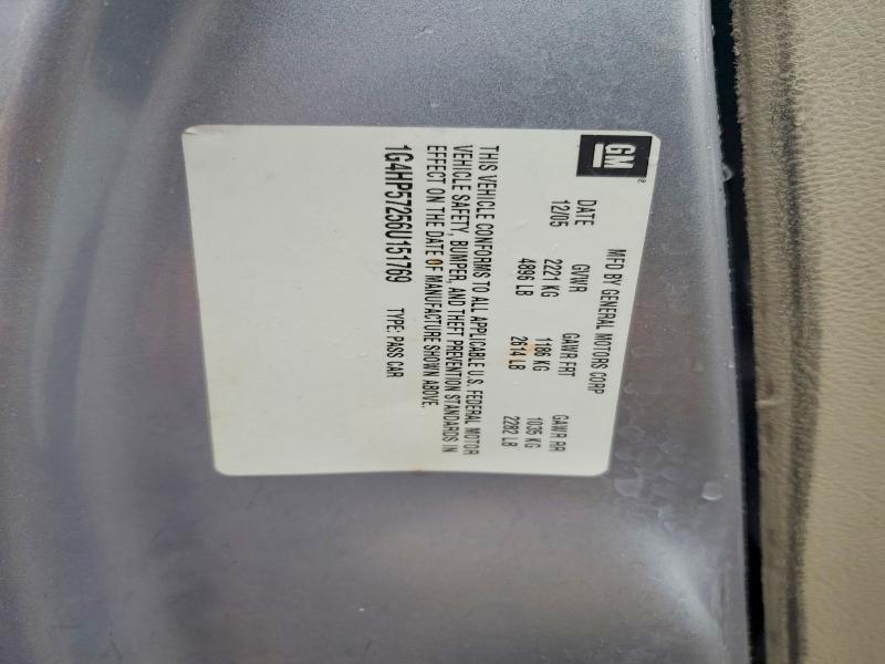 2006 Buick Lucerne მანქანა იყიდება აუქციონზე, vin: 1G4HP57256U151769, აუქციონის ნომერი: 58586646