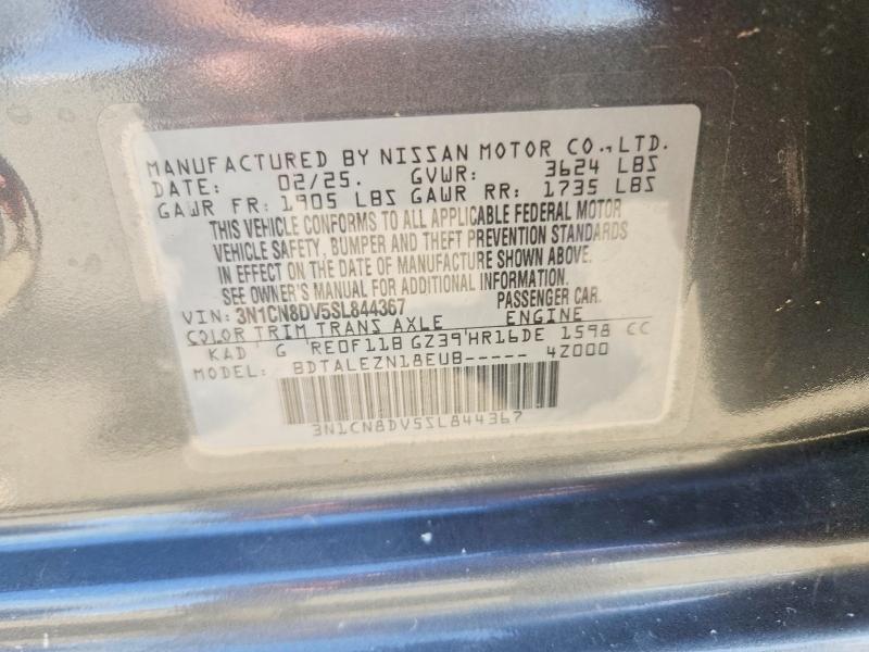 Aukcja sprzedaży 2025 Nissan Versa, vin: 3N1CN8DV5SL844367, numer aukcji: 58724906