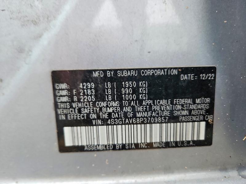 Продаж на аукціоні авто 2023 Subaru Impreza, vin: 4S3GTAV68P3709857, номер лоту: 57987926