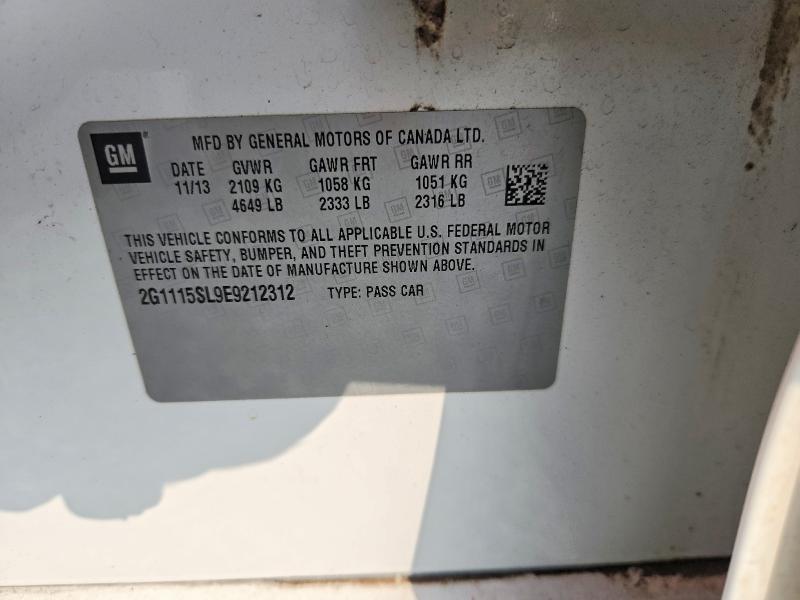 2014 Chevrolet Impala მანქანა იყიდება აუქციონზე, vin: 2G1115SL9E9212312, აუქციონის ნომერი: 59321296