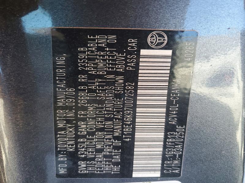 55715076 :رقم المزاد ، 4T1BE46K97U072582 vin ، 2007 Toyota Camry مزاد بيع