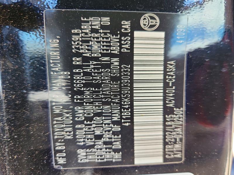 56348236 :رقم المزاد ، 4T1BE46K59U390332 vin ، 2009 Toyota Camry مزاد بيع