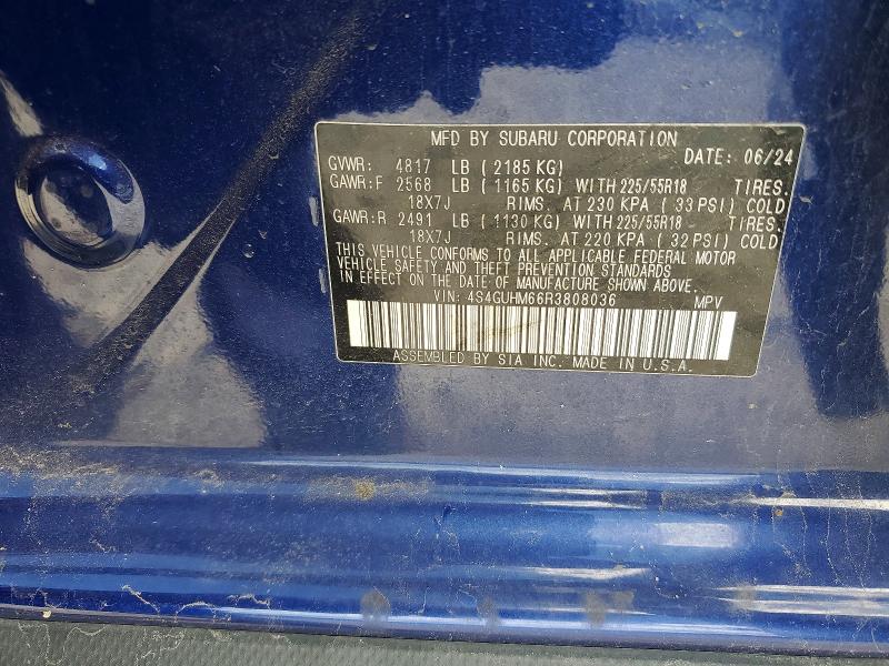 Aukcja sprzedaży 2024 Subaru Crosstrek, vin: 4S4GUHM66R3808036, numer aukcji: 58465496