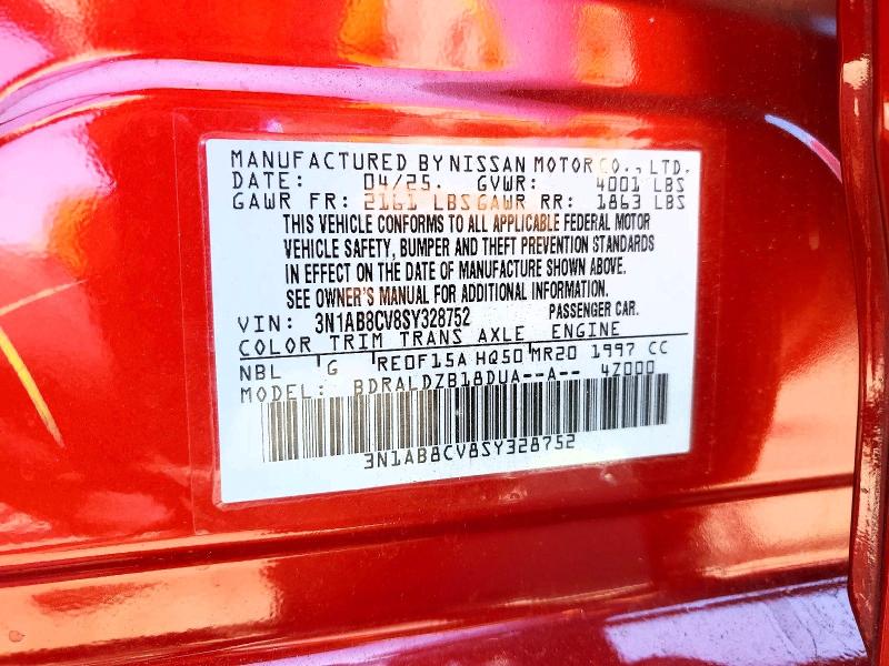 57223566 :رقم المزاد ، 3N1AB8CV8SY328752 vin ، 2025 Nissan Sentra مزاد بيع