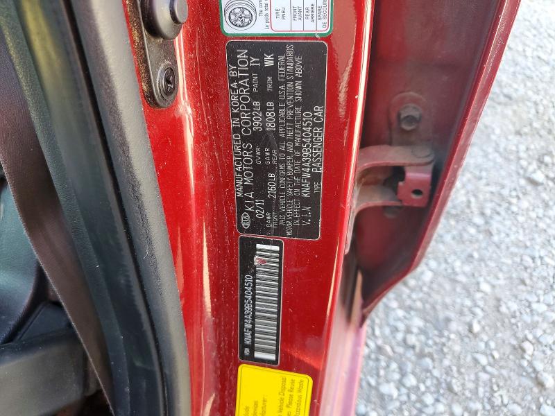 55907606 :رقم المزاد ، KNAFW4A39B5404510 vin ، 2011 Kia Forte مزاد بيع
