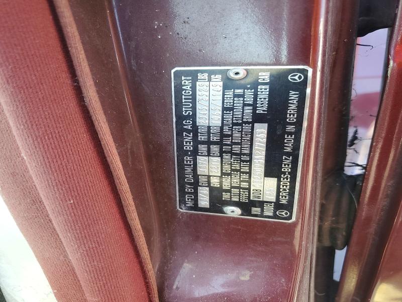 Aukcja sprzedaży 1986 Mercedes-benz 300, vin: WDBCB25D9GA277263, numer aukcji: 57611266