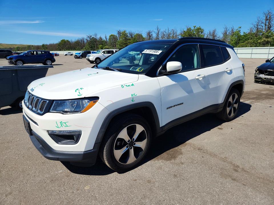 2018 Jeep Compass მანქანა იყიდება აუქციონზე, vin: 3C4NJDBB5JT178421, აუქციონის ნომერი: 57191906