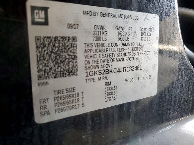 Продажа на аукционе авто 2018 Gmc Yukon, vin: 1GKS2BKC4JR132461, номер лота: 57382166