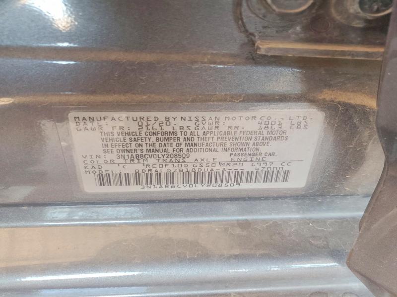 Продажа на аукционе авто 2020 Nissan Sentra, vin: 3N1AB8CV0LY208509, номер лота: 58599736