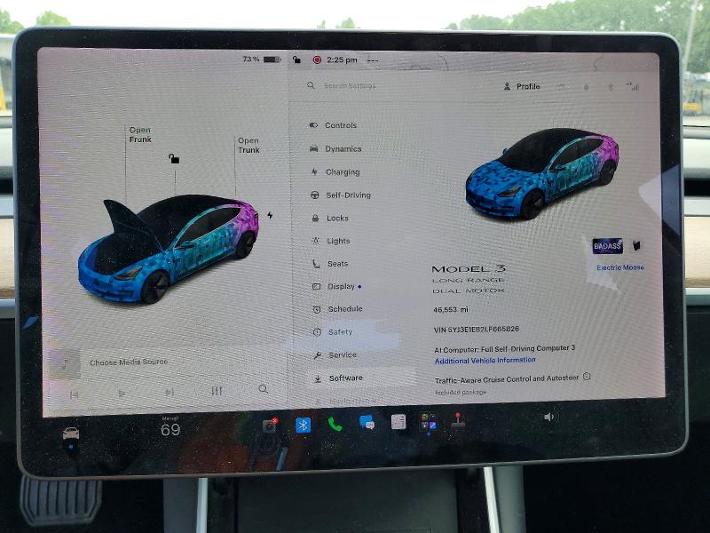 2020 Tesla Model 3 მანქანა იყიდება აუქციონზე, vin: 5YJ3E1EB2LF665826, აუქციონის ნომერი: 56301306