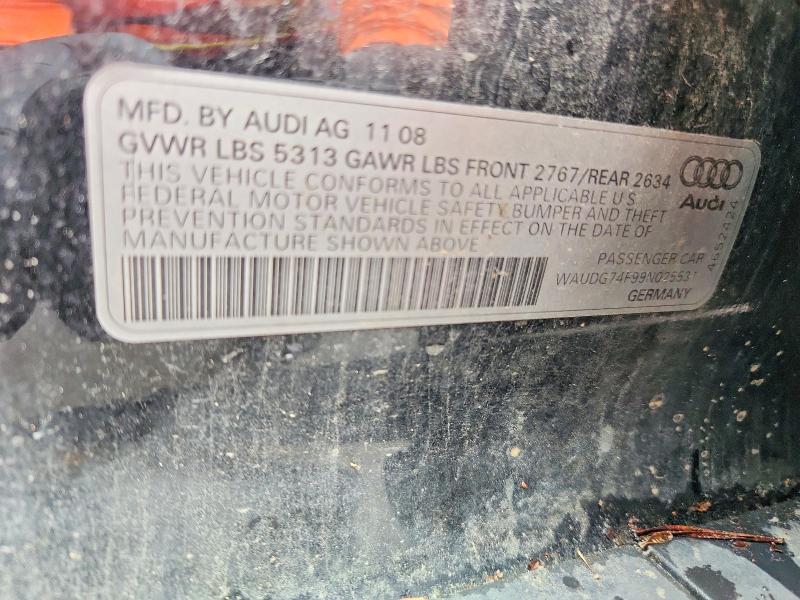 Aukcja sprzedaży 2009 Audi A6, vin: WAUDG74F99N025531, numer aukcji: 59156216