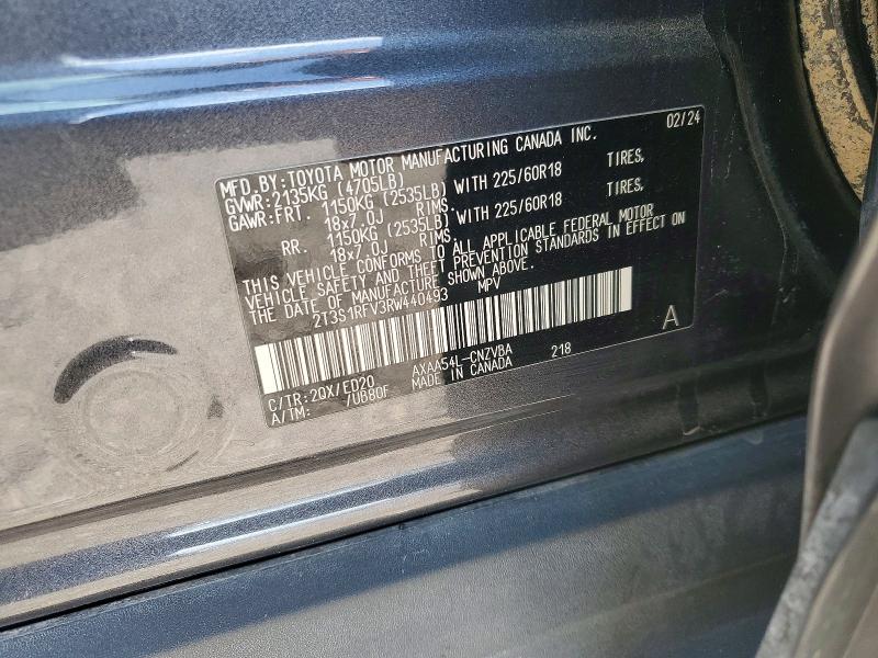 Aukcja sprzedaży 2024 Toyota Rav4, vin: 2T3S1RFV3RW440493, numer aukcji: 59003206
